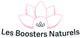 Logo de la marque Les Boosters Naturels en rose, représentant des compléments alimentaires naturels pour la beauté et le bien-être des femmes, fabriqués en France